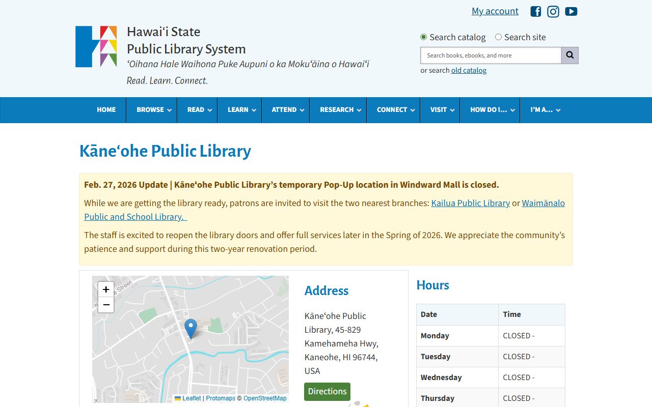 Kaneohe White Pages Honolulu public library