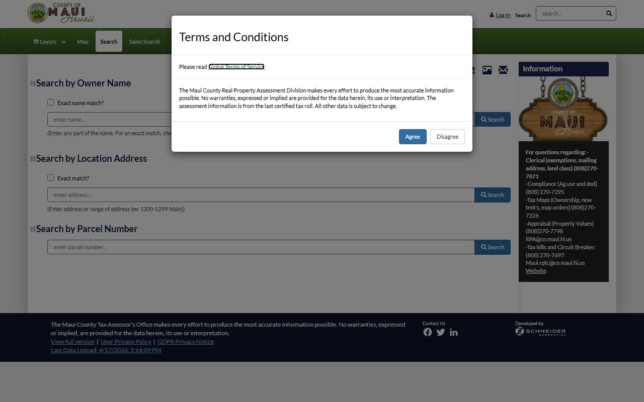 Maui County White Pages property tax search