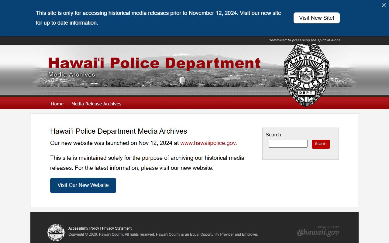 Hilo White Pages Hawaii Police Department records